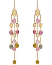 Opium Jewels - Multi-Coloured Tourmaline Cascade Earrings - Lyst