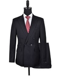 DAVID WEJ - Aldo Double Breasted Chalk Stripe Suit - Lyst