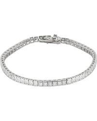 Spero London - Sterling Square Rectangular Tennis Bracelet - Lyst