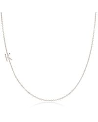Maya Brenner - 14k Asymmetrical Letter Necklace - White Gold - 18" | - Lyst