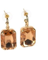 Addicted - Noemi Plated Earrings With Crystal - Lyst