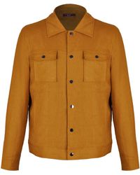 DAVID WEJ - Hugo Linen Trucker Jacket - Lyst