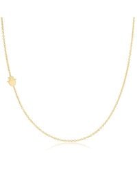 Maya Brenner - 14K Asymmetrical Charm Necklace - Lyst