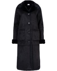 ISSY LONDON - Nicole Maxi Coat Vegan Faux Shearling Jet - Lyst