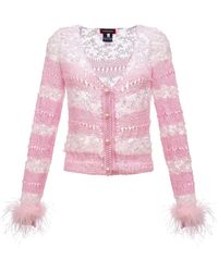Andreeva - Pink Handmade Knit Sweater - Lyst