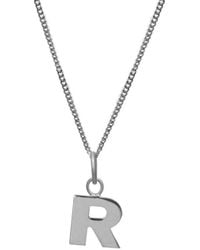 Edge Only - Letter Pendant R Initial Necklace Sterling - Lyst