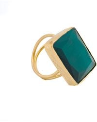 Ebru Jewelry - Stylish Cat Eye Stone Chunky Ring - Lyst