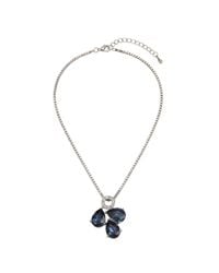 Modenaire - Sapphire Teardrop Trio Cluster Pendant Necklace - Lyst