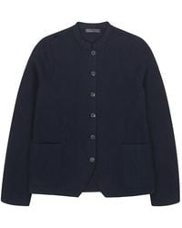 Paul James Knitwear - Midweight Cotton Indore Knitted Nehru Jacket - Lyst