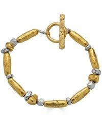 Loni Paul Jewelry - Mixed Metal Organic Bead Bracelet - Lyst
