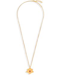 Opium Jewels - Water Lotus Necklace With Ruby - Lyst