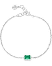 Dower & Hall - Garnet Octagon Chain Bracelet - Lyst