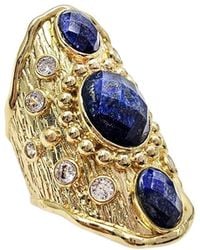Farra - Lapis Stone Setting Statement Ring - Lyst