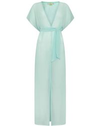 Leyla Maya Ltd - Sophia Sheer Long Beach Dress - Lyst