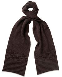 Kinalba - Gents Cocoa Mid-Weight Ribbed Cashmere Scarf - Lyst