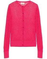 Peraluna - Addison Openwork Knit Cardigan - Lyst