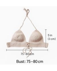 Springmoonatelier - Handmade Crochet Crop Top Powder Motif Adjustable - Lyst