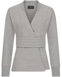 Marianna Déri - Deluxe Wrap-Look Sweatshirt - Lyst