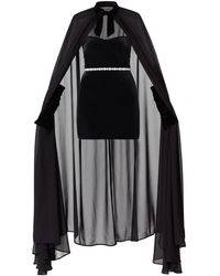 Nur Karaata - Valentina Cape Mini Dress - Lyst