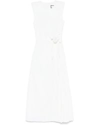 Nissa - Floral-Detail Midi Dress - Lyst
