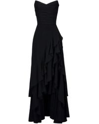 ALINA CERNĂTESCU - Raya Silk Asymmetrical Midi Dress With Ruffles - Lyst