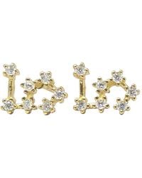 Harfi - Leo Star Sign Constellation Astrology Tiny Earrings - Lyst