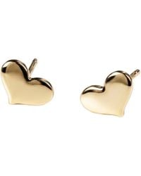 Melt'm Jewelry - Tiny Heart Stud Earrings Filled Minimalist Heart Earrings - Lyst