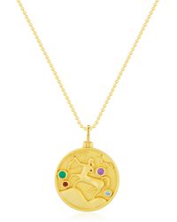Azura Jewelry New York - Sagittarius Zodiac Mantra Necklace Vermeil - Lyst