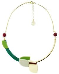 Gissa Bicalho - Neutrals Handmade Acrylic Necklace Choker Anthurium Vanilla - Lyst