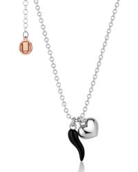 Unaloe - Sterling Enamel Cornicello Necklace With Heart Charm – Handmade Italian Good Luck Symbol - Lyst