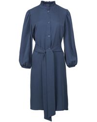 Conquista - Belted Long Sleeve Dress - Lyst