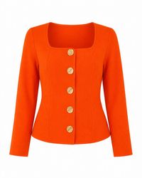 Girl In Mind - Archer Square Neck Long Sleeve Jacket - Lyst