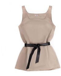 Victoria Slavinskaia - Neutrals Silk Mini Dress - Lyst