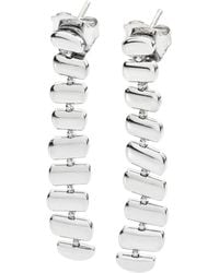 Lucy Quartermaine - Solid Sterling Egyptian Temple Long Earrings - Lyst