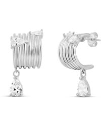SHYMI - Pear Drop Fluted Hoops - Lyst