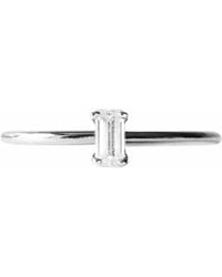 Lee Renee - Moissanite Baguette Ring - Lyst