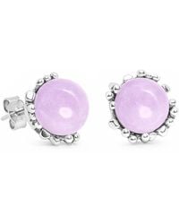 Unaloe - Ribes Earrings Sterling With Natural Kunzite – Artisan Textured Jewelry - Lyst