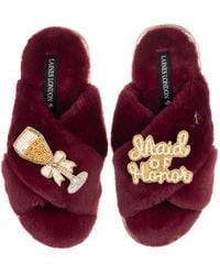 Laines London - Classic Laines Slippers With Maid Of Honor Brooches - Lyst