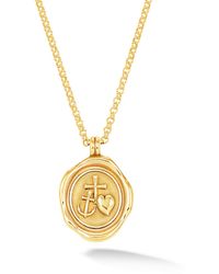 Dower & Hall - S Hope Talisman Necklace In Vermeil - Lyst