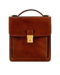 Time Resistance - Small Cognac Leather Briefcase - Lyst
