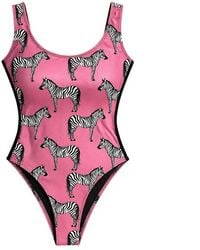 Brasini Swimwear - Laguna High Cut One Piece Swimsuit With Mesh Sides - Lyst