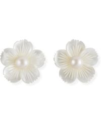 Martina Rozenberg Smira Jewelry - Mini Flower Pearl Earrings - Lyst