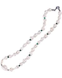 Urbane Jewelry Studio - Buss Down Pearl & Malachite Necklace - Lyst