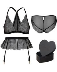 Tallulah Love - Midnight Rose Gift Set: Bralette, Ouvert, Suspender & Gift Box - Lyst
