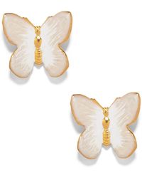 The Pink Reef - Small Pearl Glassine Butterfly - Lyst