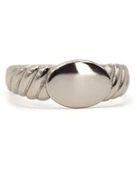 VicStoneNYC Fine Jewelry - Screw Band Design Oval Signet Ring - Lyst