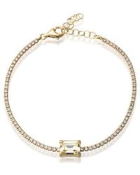 BY EDA DOGAN - Baguette Cut Tennis Bracelet - Lyst