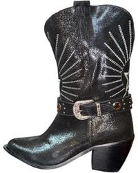 Any Old Iron - Sparkly Leather Star Boots - Lyst
