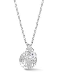 Dower & Hall - Hammered Disc & Topaz Array Pendant - Lyst