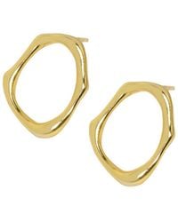 Janus Edinburgh - Plated Sterling Oval Forth Stud Earrings - Lyst